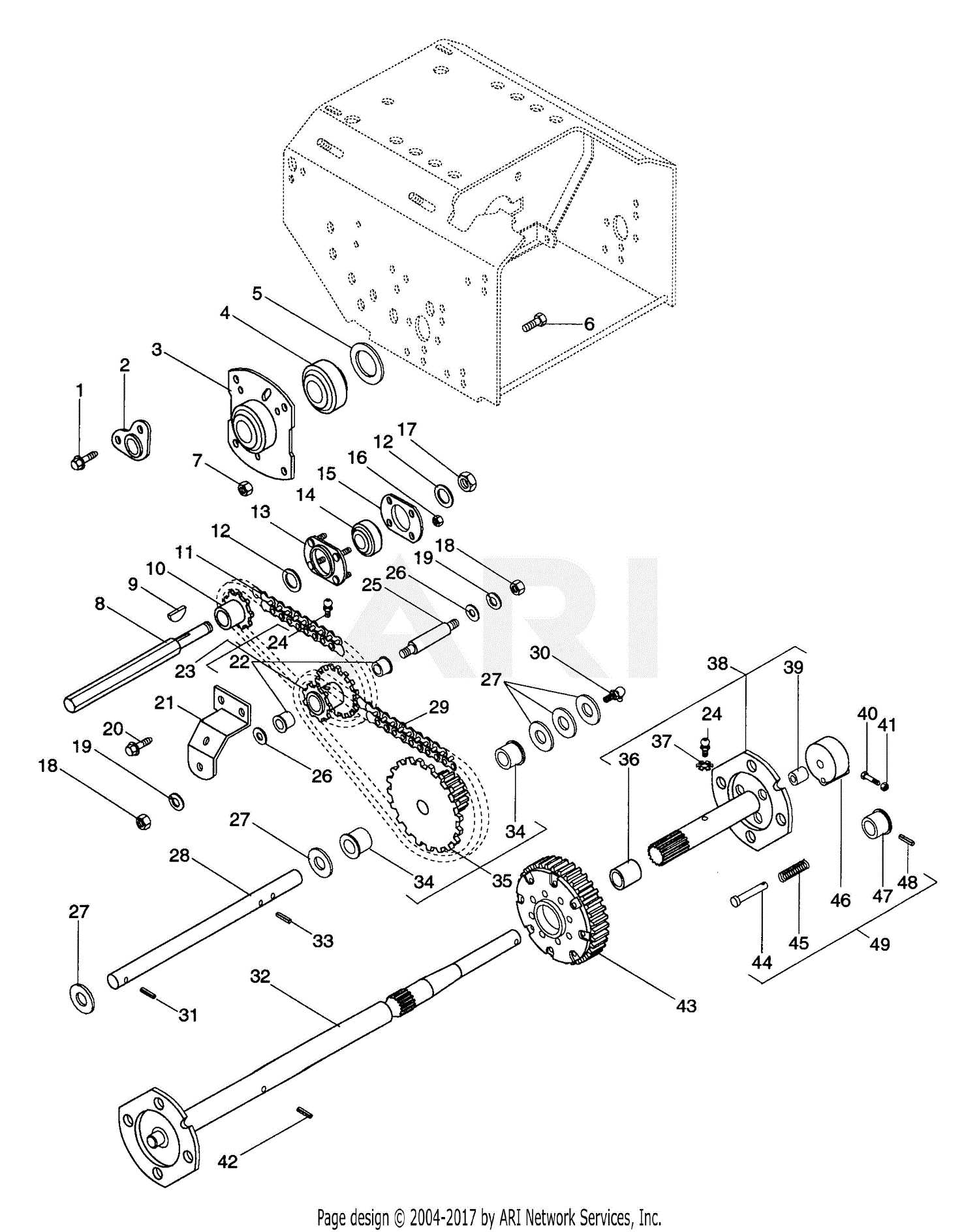 john deere 38 snowblower parts diagram