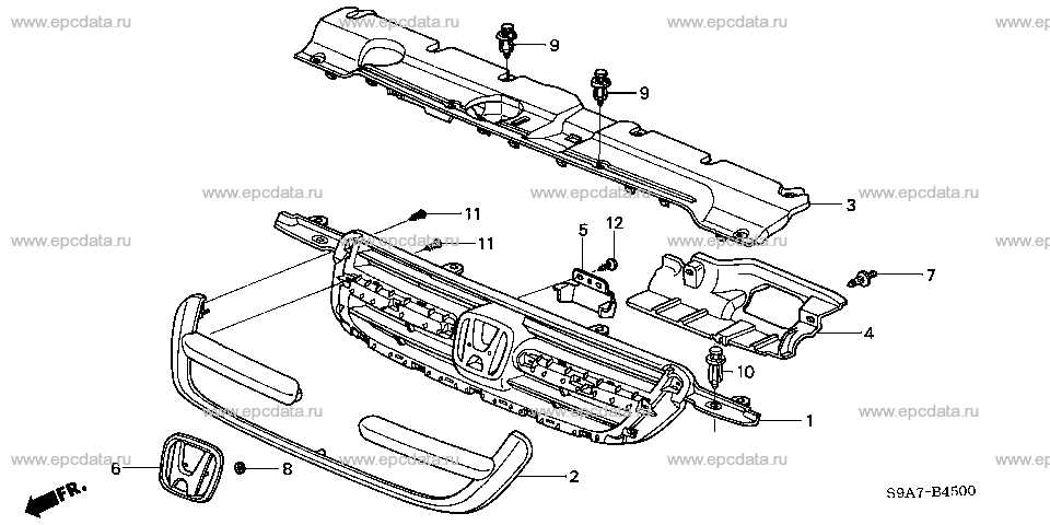 honda cr v body parts diagram