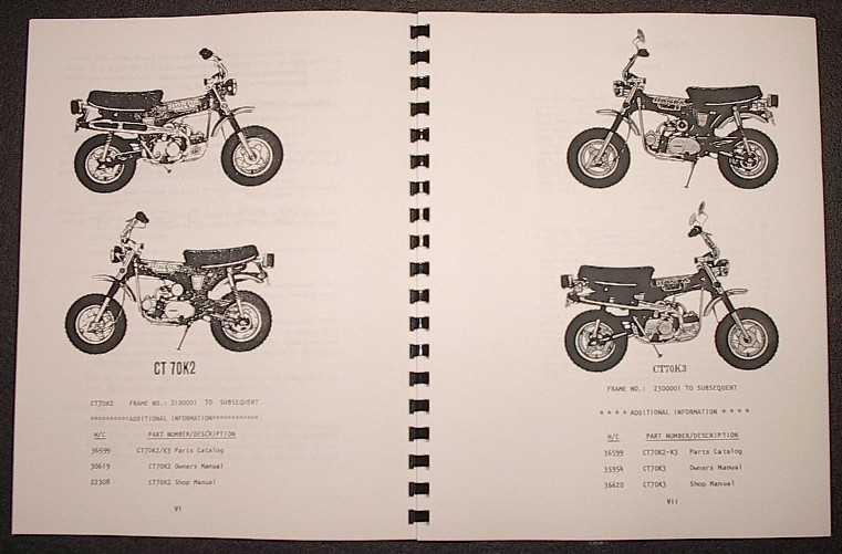 1972 honda ct70 parts diagram