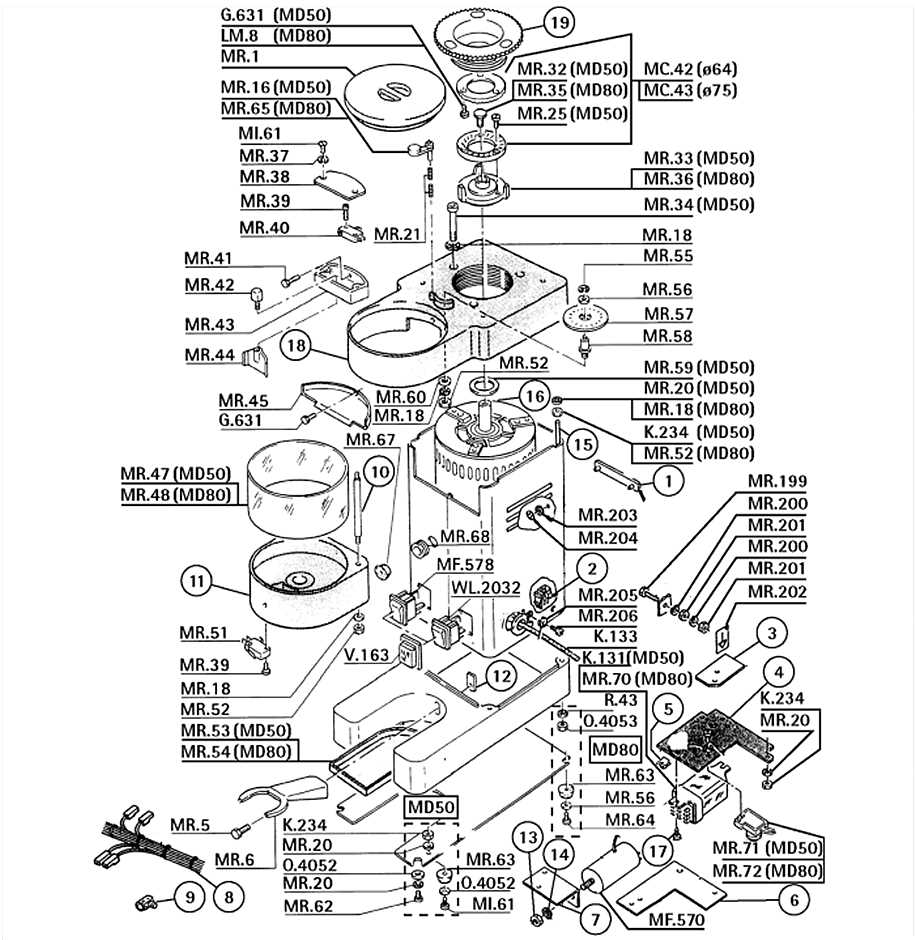 mythos grinder parts diagram