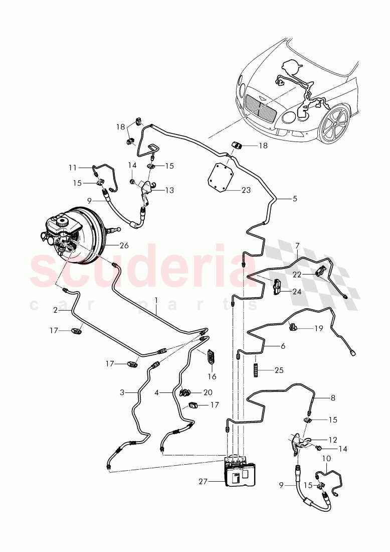 brake line parts diagram