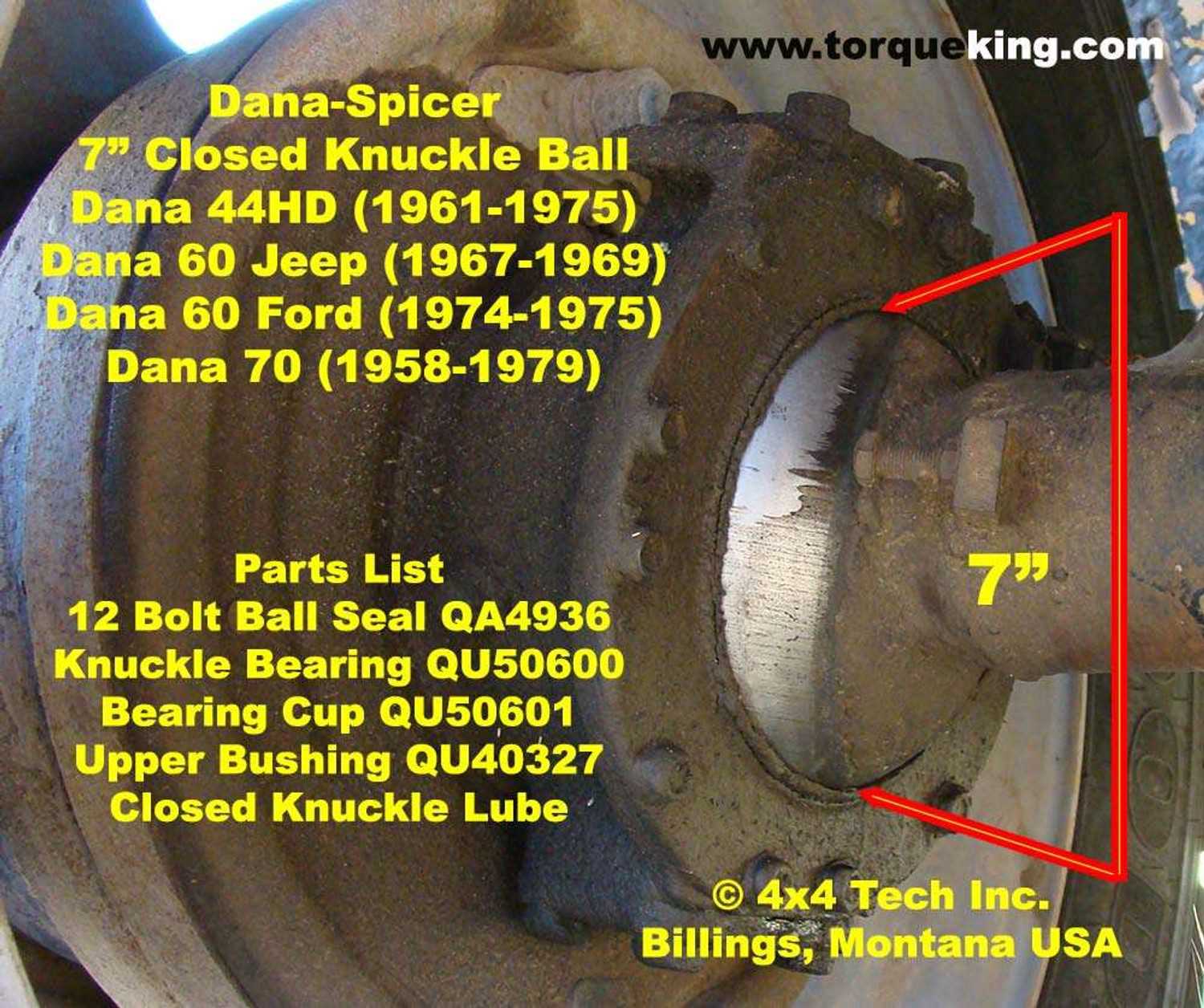 dana 60 parts diagram