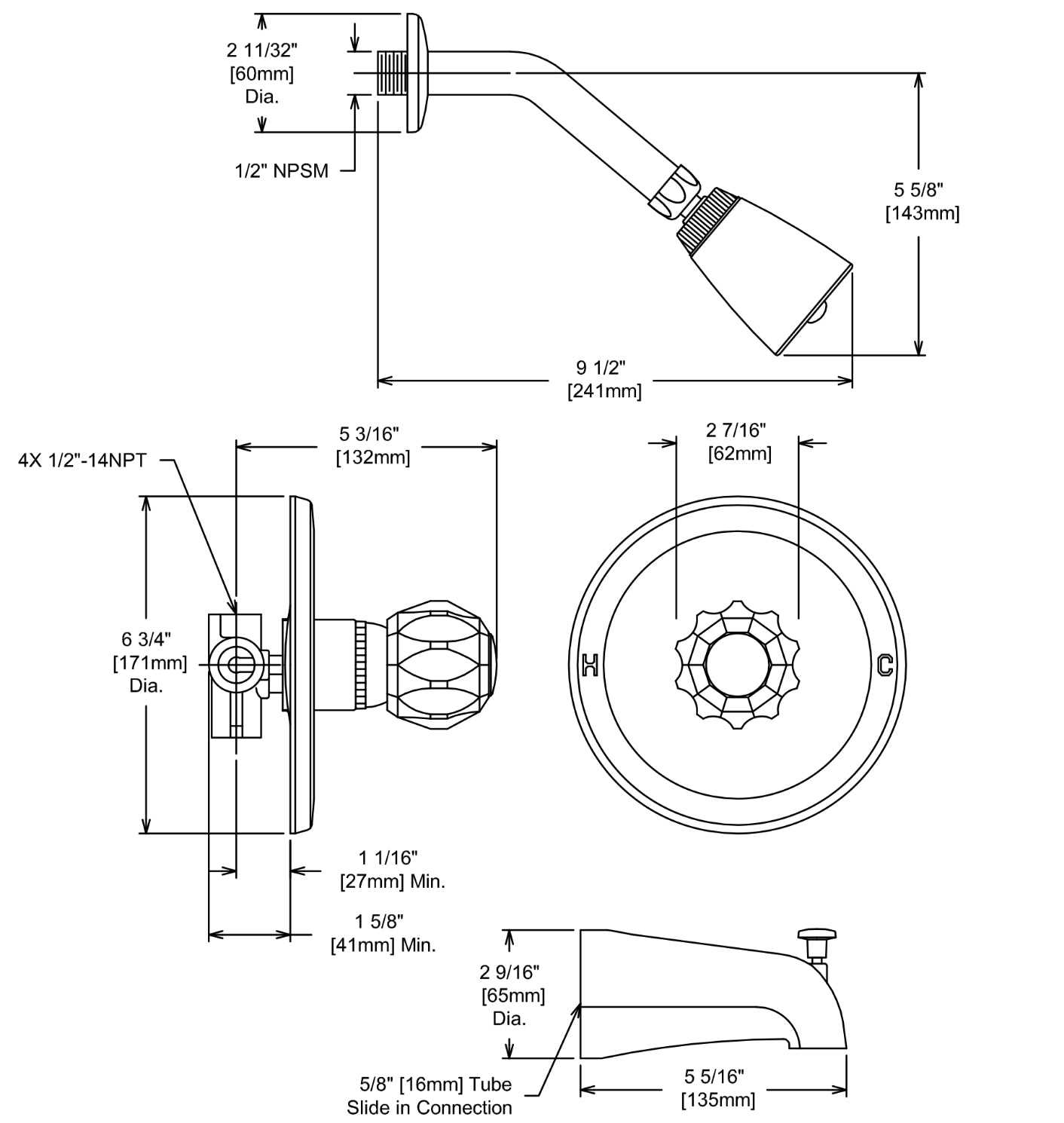 tub faucet parts diagram