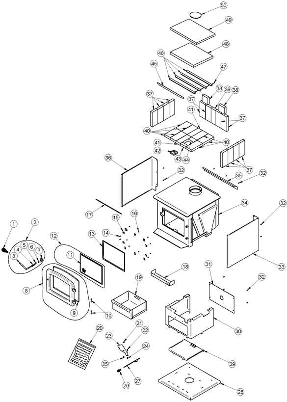 stove parts diagram