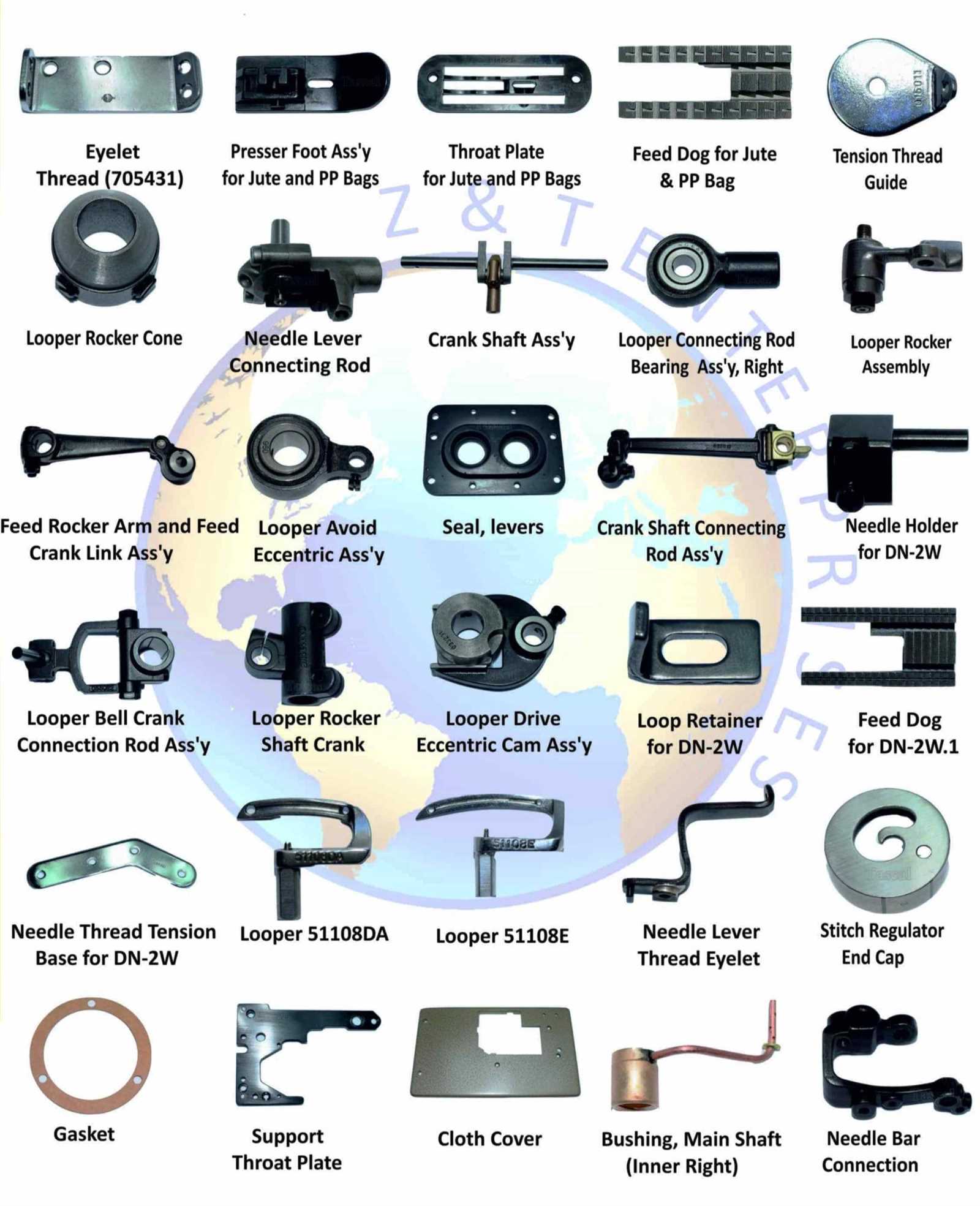 machine parts diagram