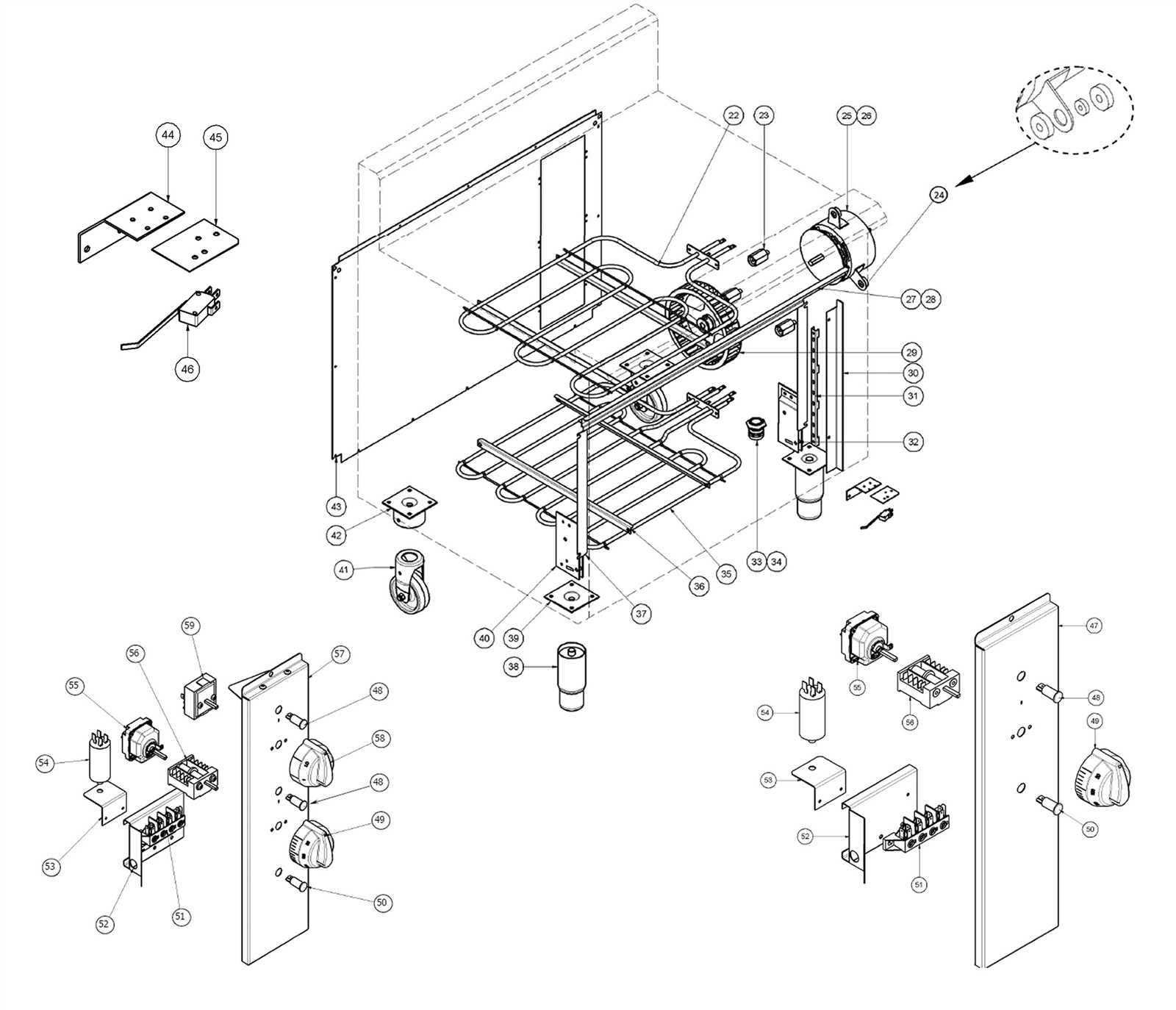 diagram electric stove parts names