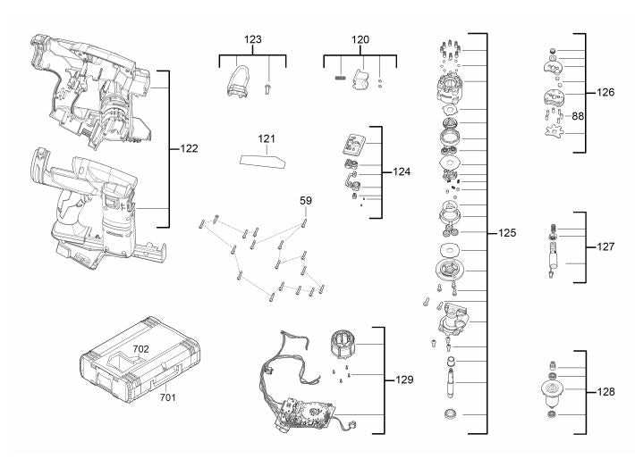 milwaukee hammer drill parts diagram