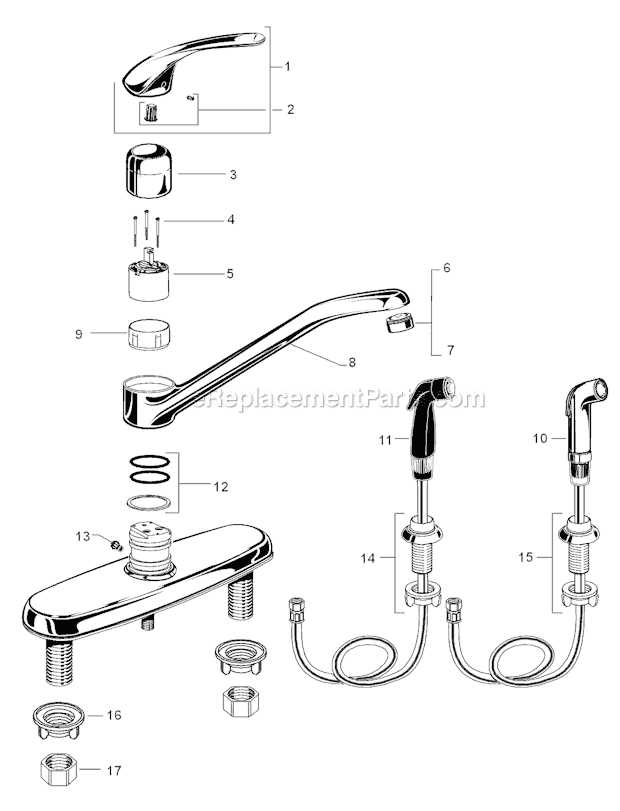 american standard hampton shower faucet parts diagram