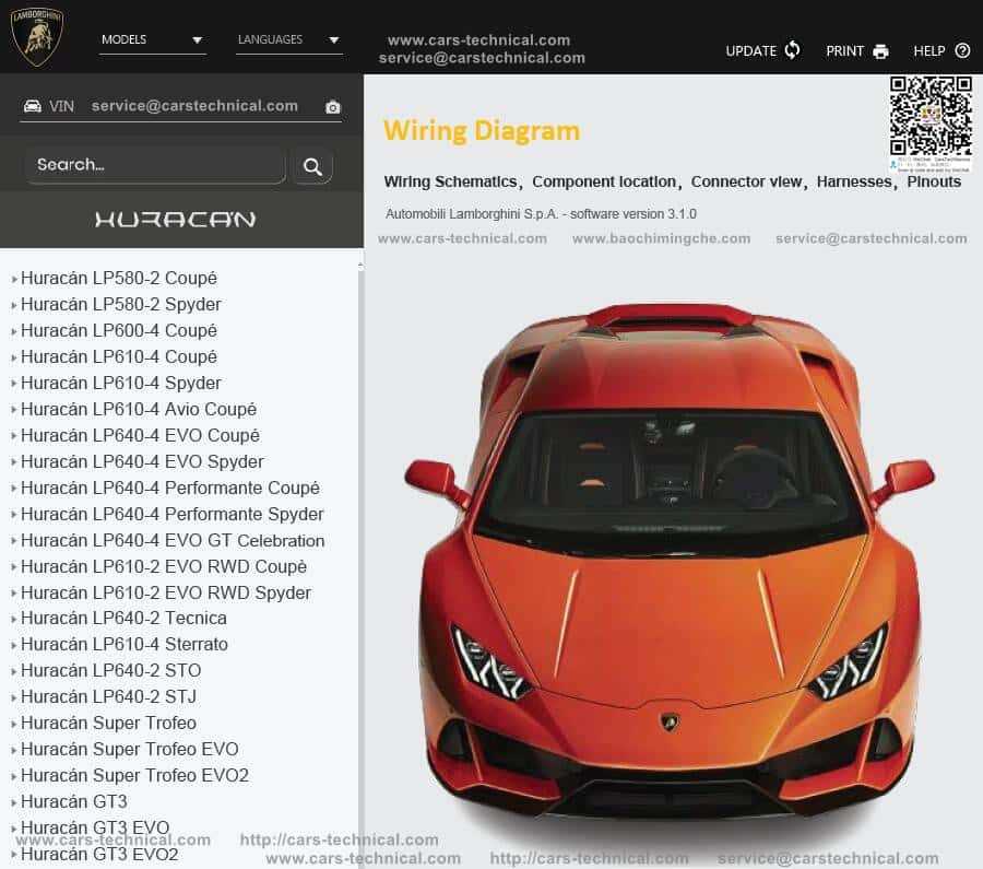 lamborghini huracan parts diagram