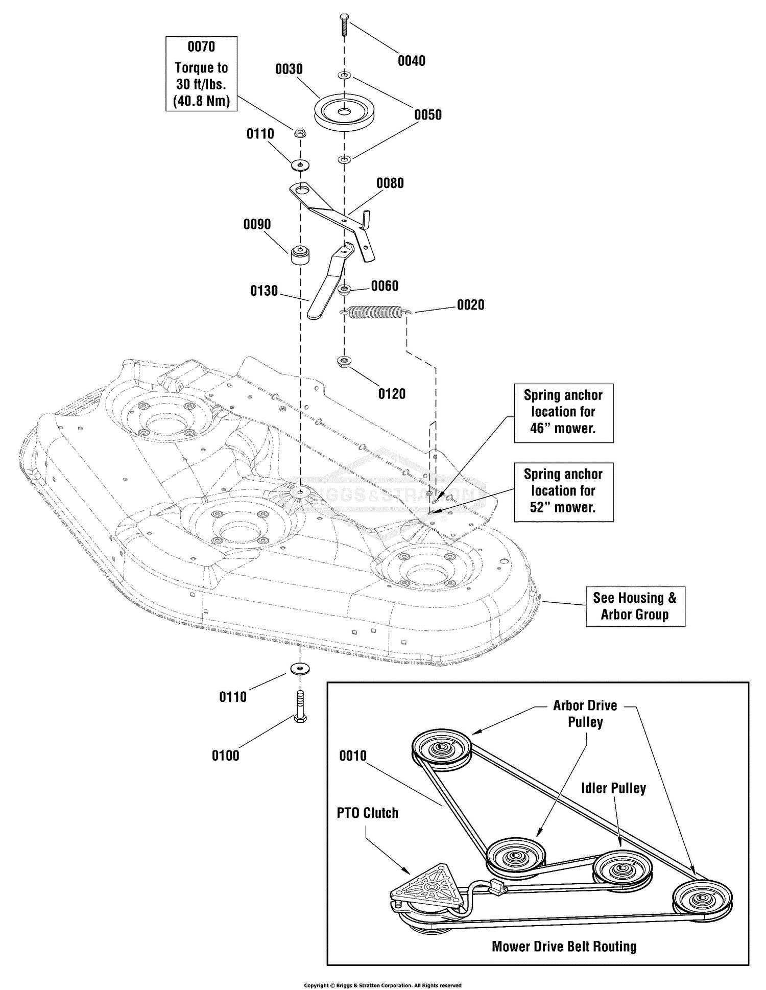 murray lawn mower deck parts diagram