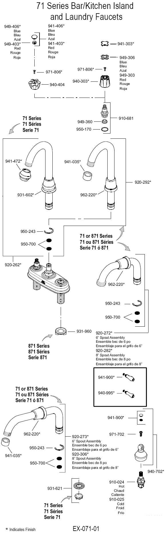 pfister bathroom faucet parts diagram