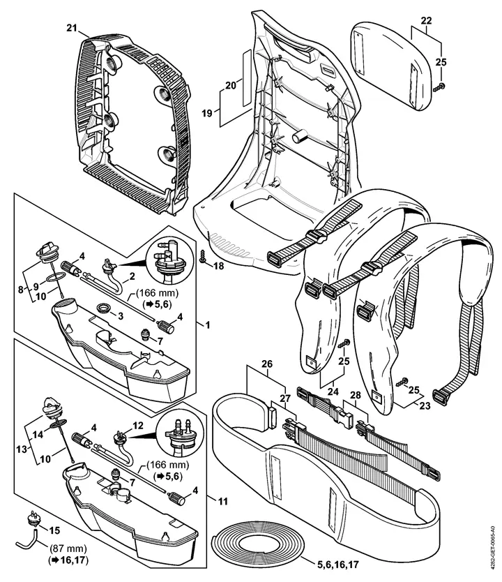 stihl br550 blower parts diagram