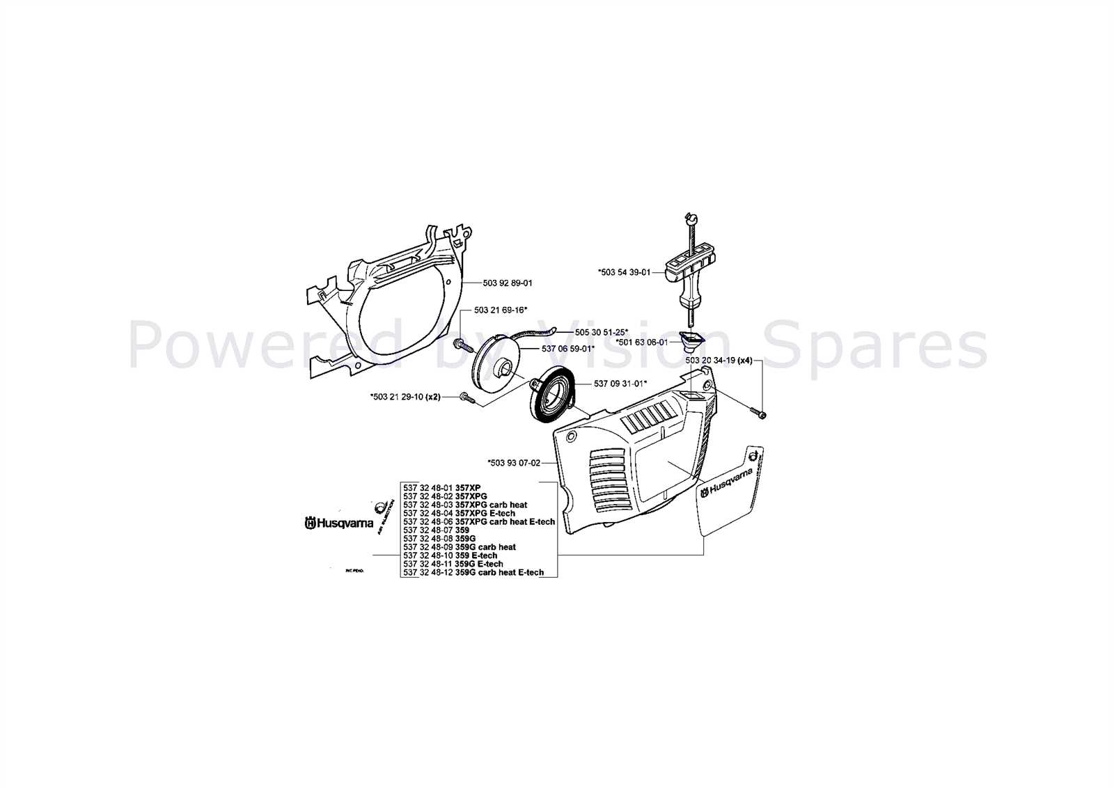 husqvarna 359 chainsaw parts diagram