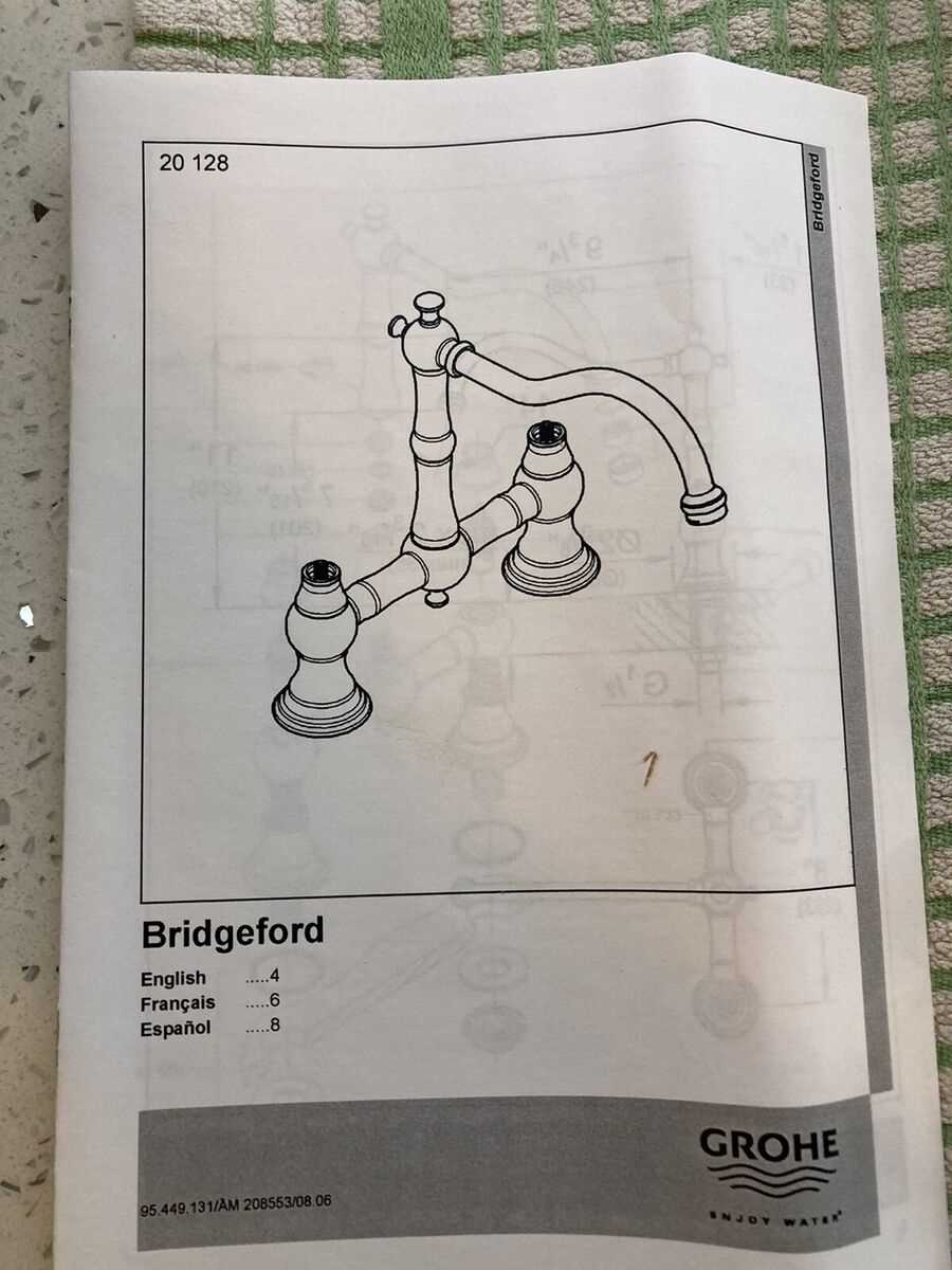 grohe bridgeford parts diagram