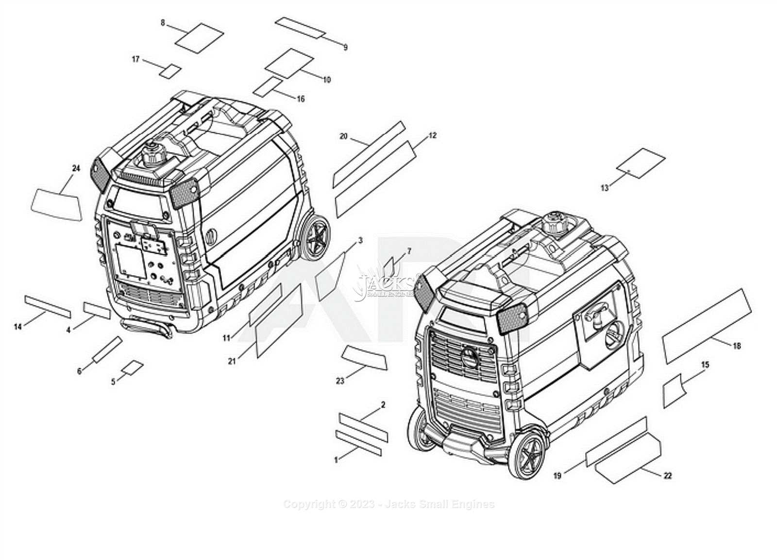 ryobi 2300 generator parts diagram