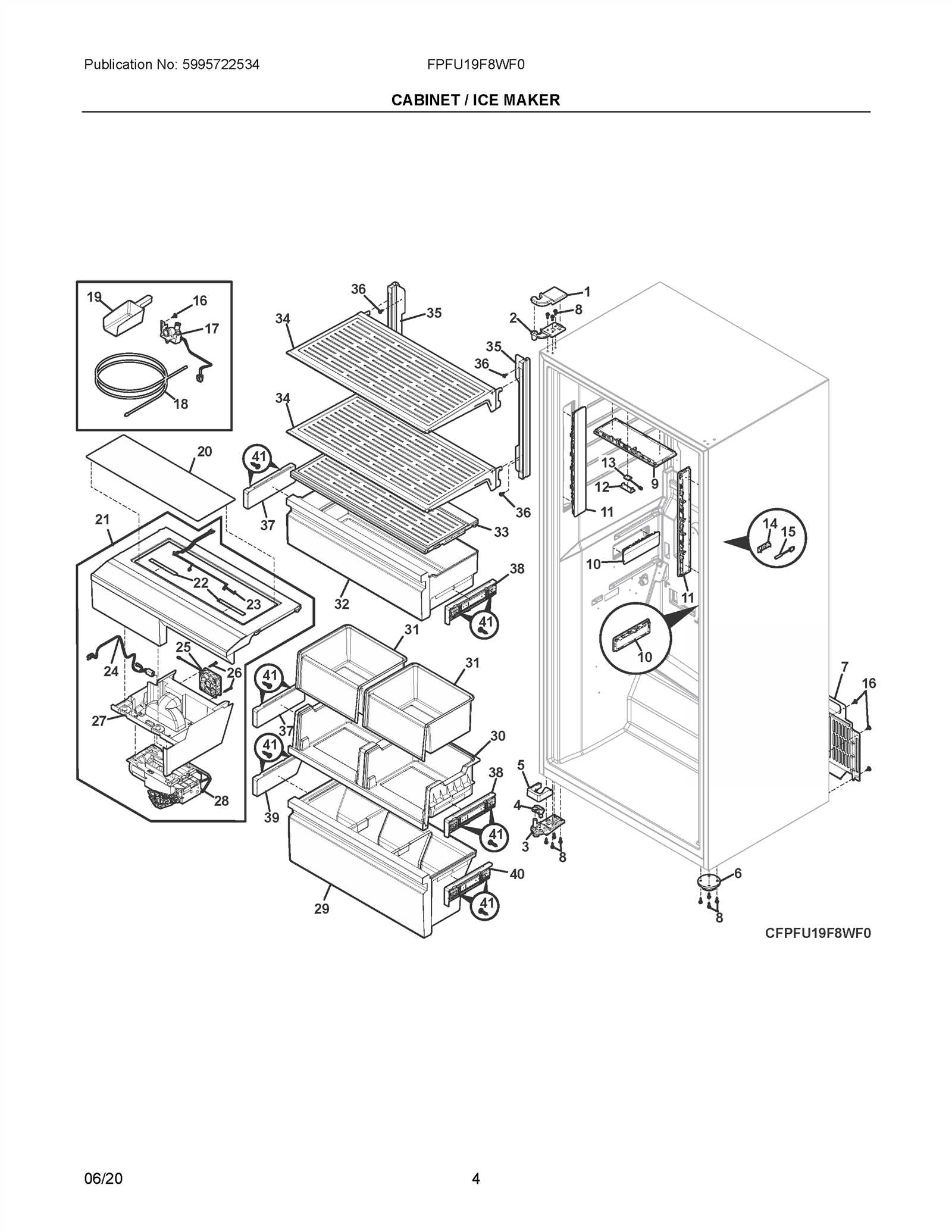 ge refrigerator ice maker parts diagram