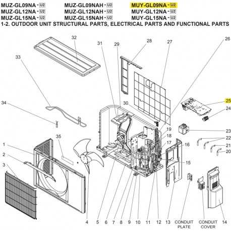 air conditioning unit parts diagram