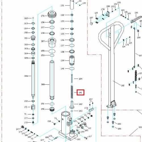 pallet truck parts diagram