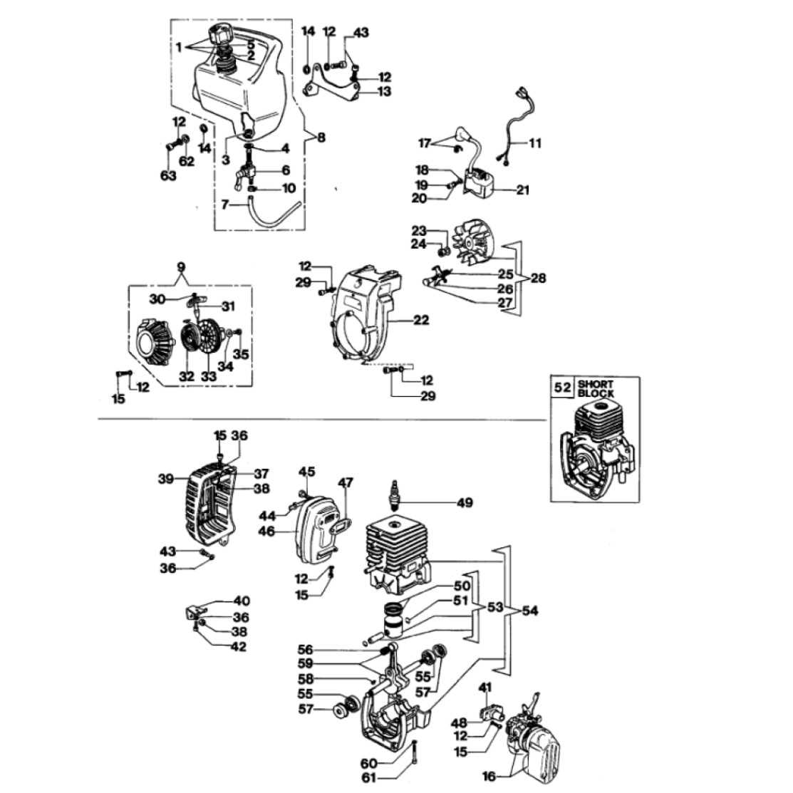 poulan pro leaf blower parts diagram