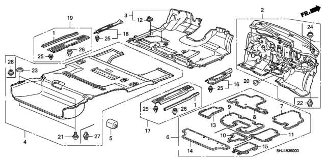 2006 honda odyssey sliding door parts diagram