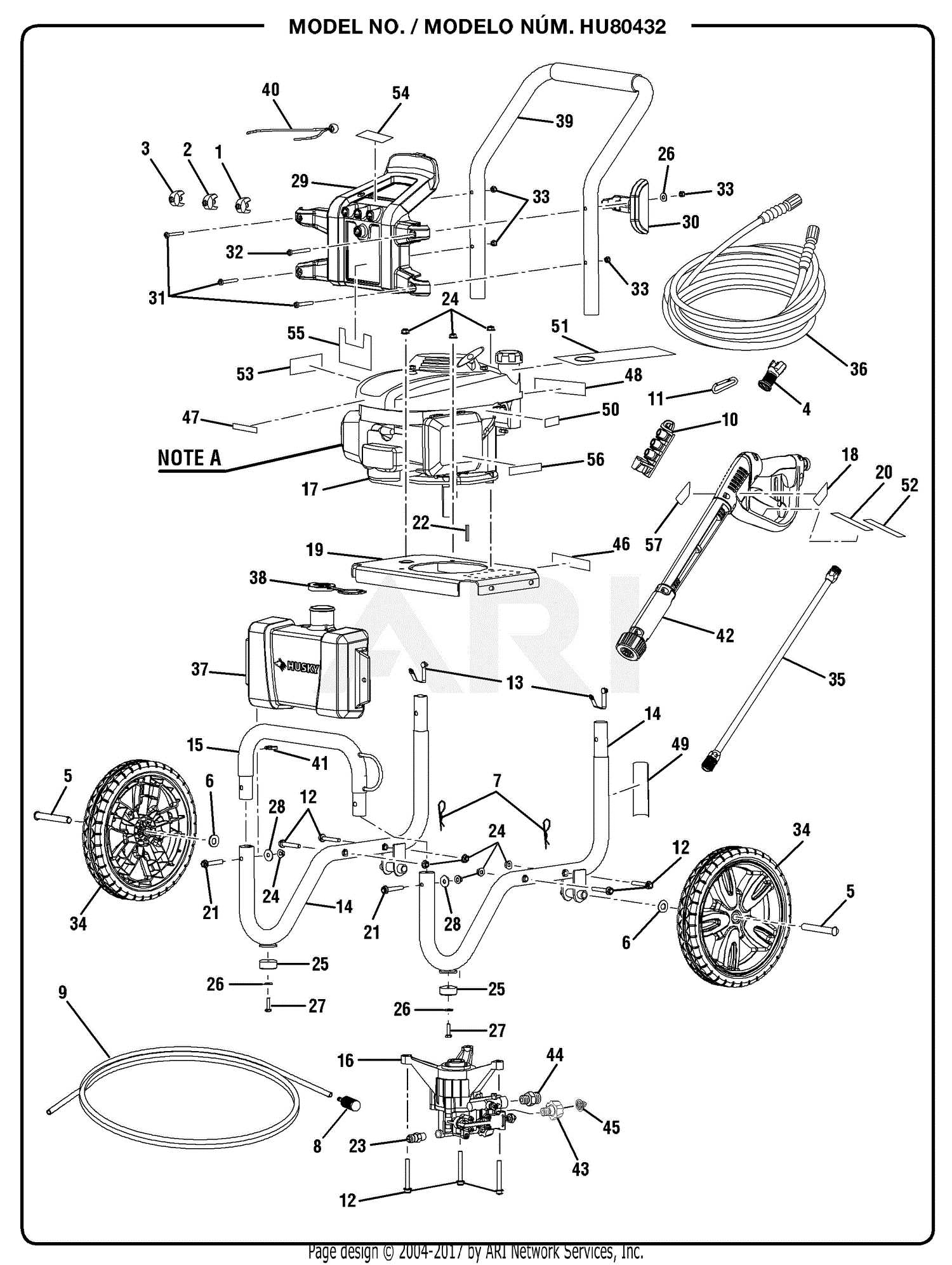 aaladin pressure washer parts diagram