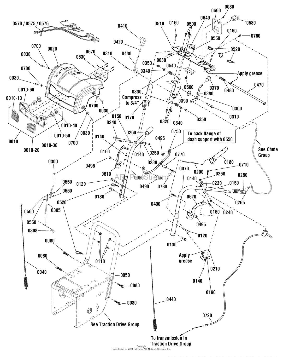 john deere 38 snowblower parts diagram