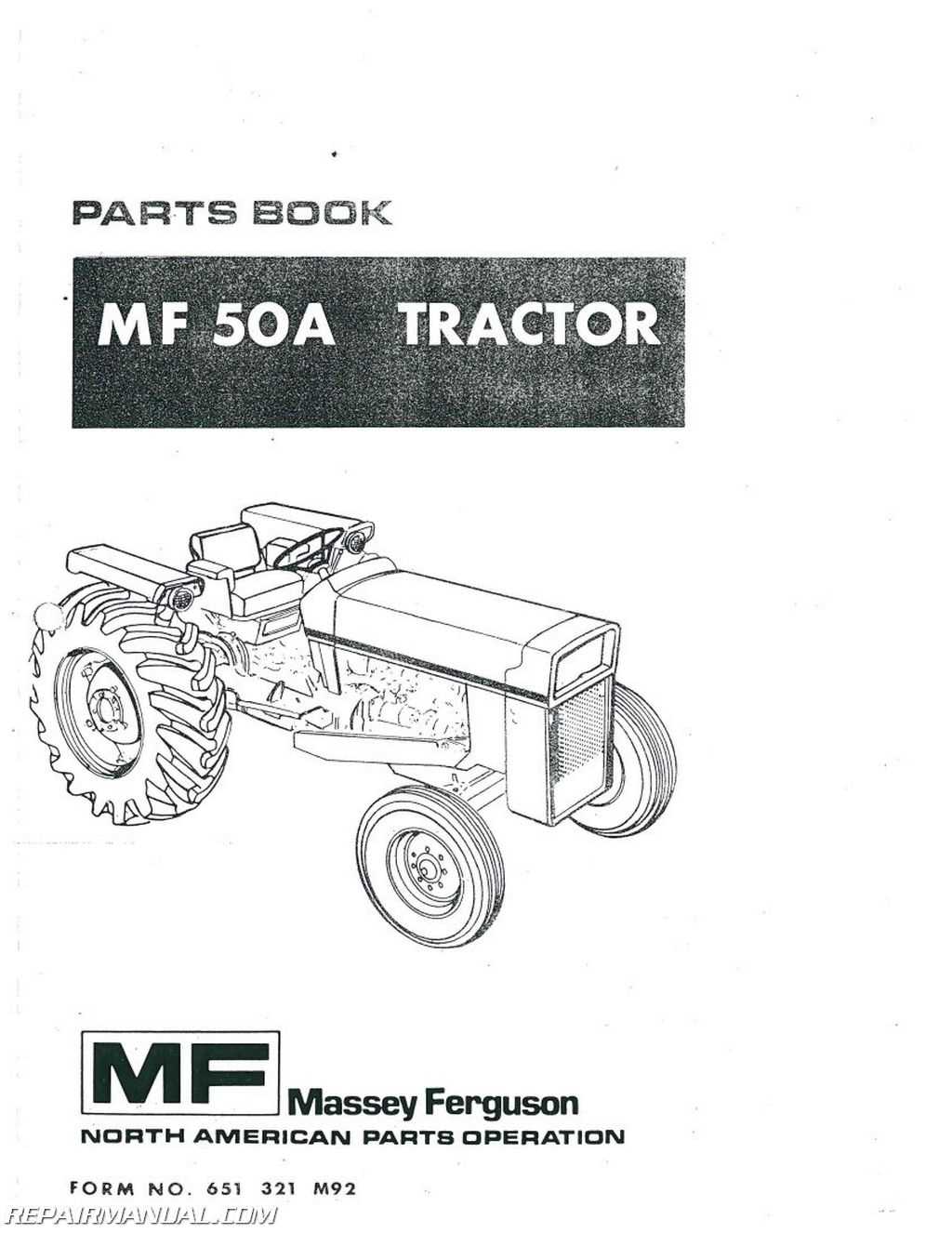 massey ferguson 50 parts diagram