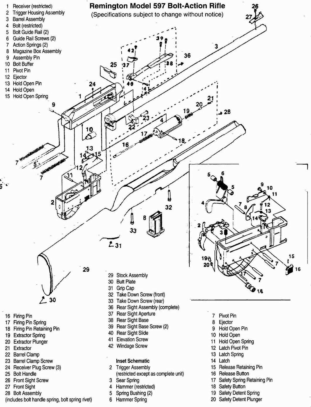 remington 597 parts diagram