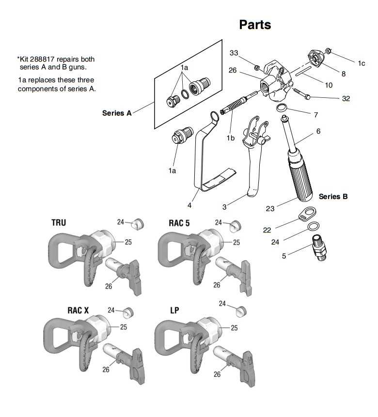 spray gun parts diagram