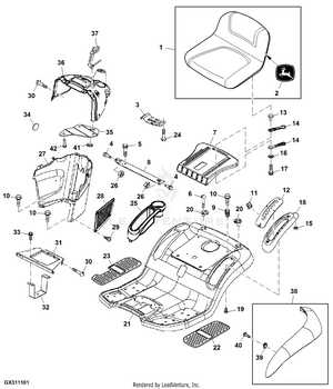 john deere la145 mower deck parts diagram