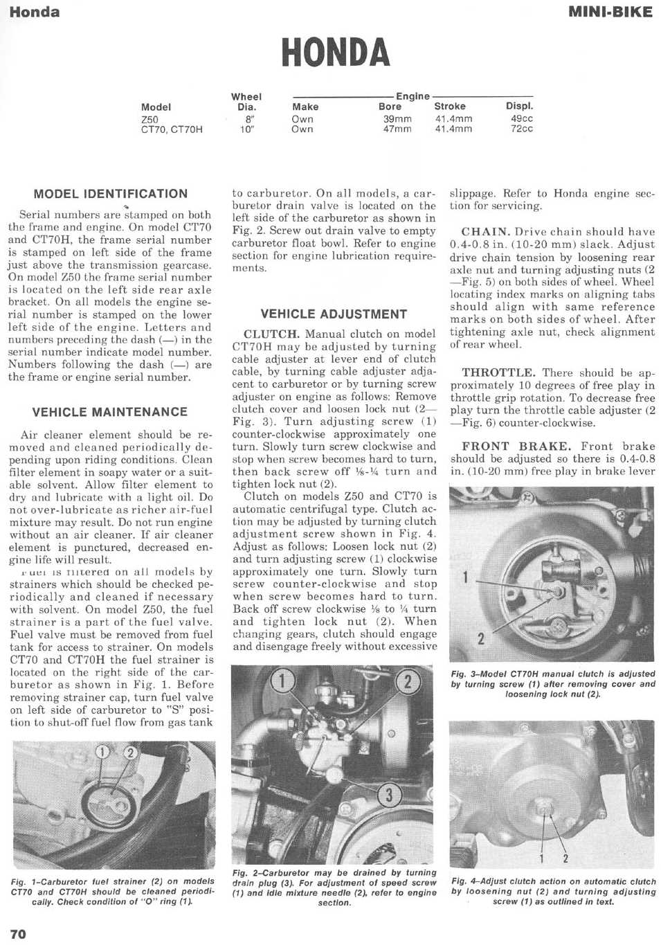 1972 honda ct70 parts diagram