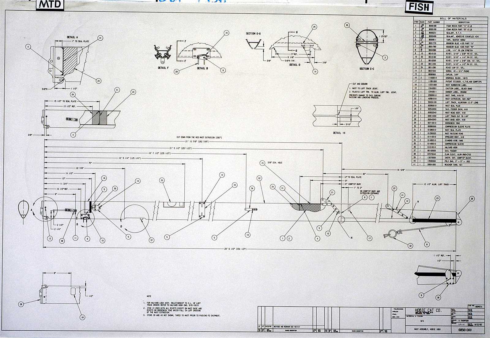 hobie cat parts diagram