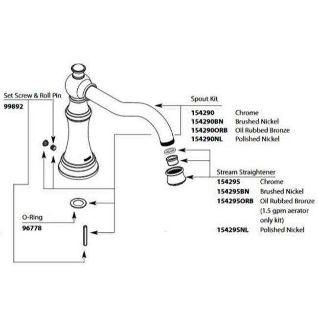 moen tub faucet parts diagram