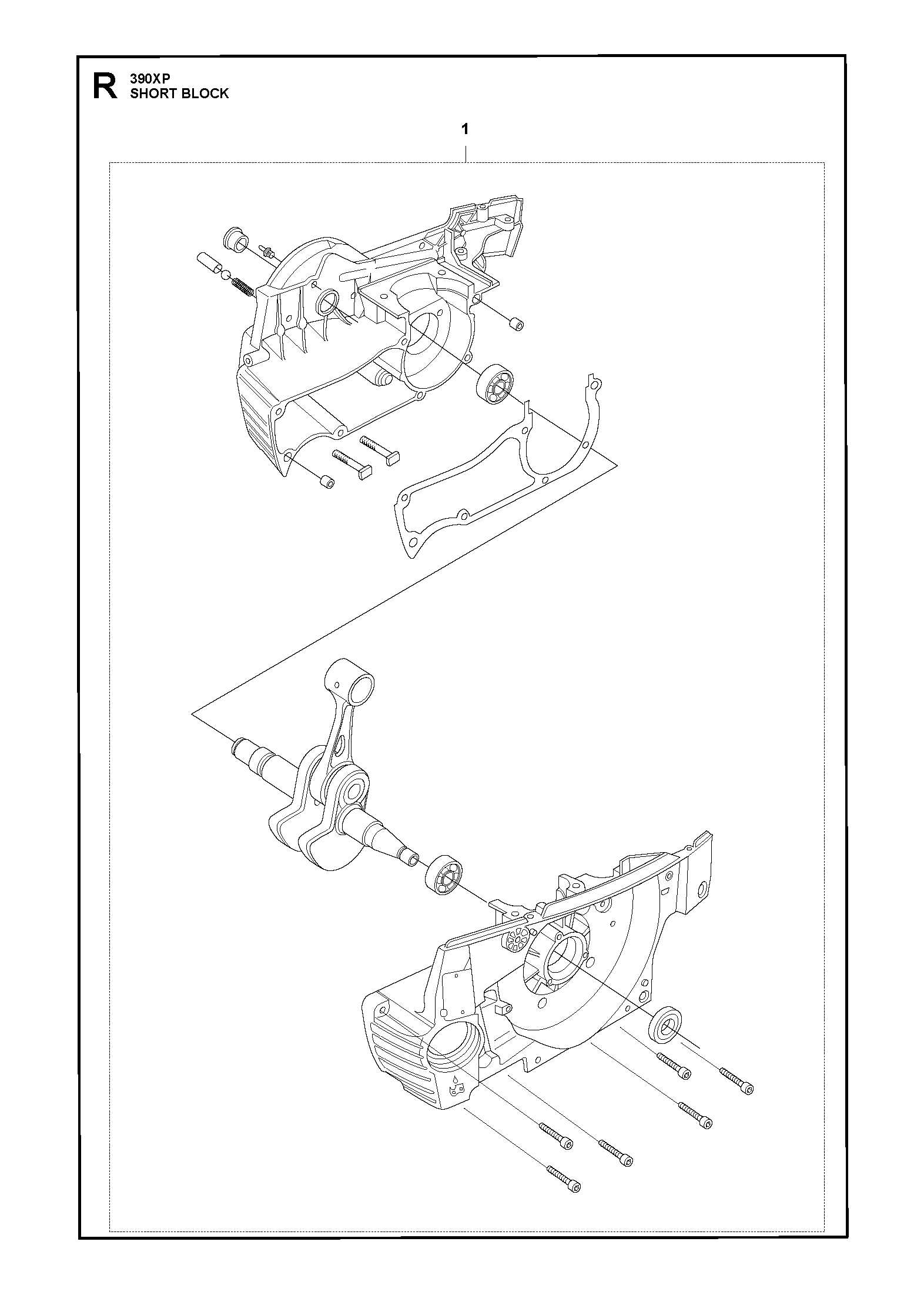 husqvarna 390xp parts diagram