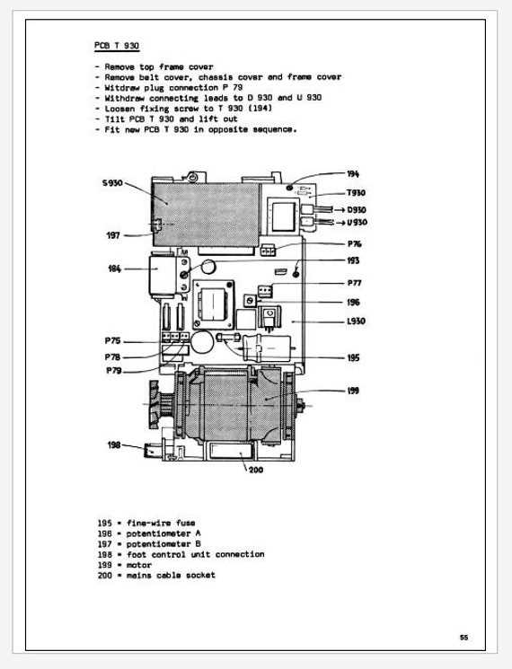 bernina 930 parts diagram