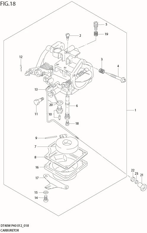 suzuki dt40 parts diagram