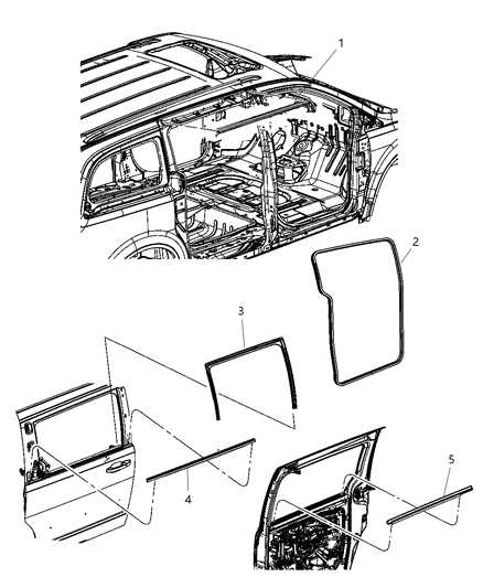 2008 chrysler town and country sliding door parts diagram