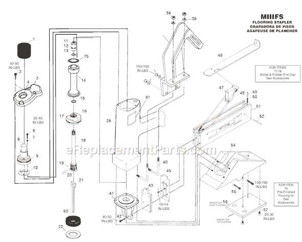 bostitch floor stapler parts diagram