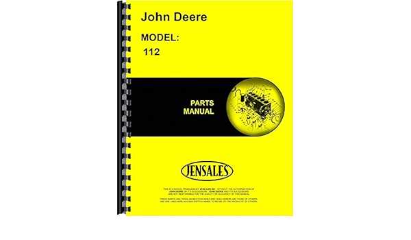 john deere 112 parts diagram