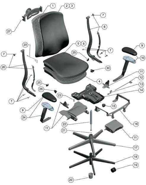 swivel chair parts diagram