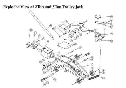 3 ton floor jack parts diagram