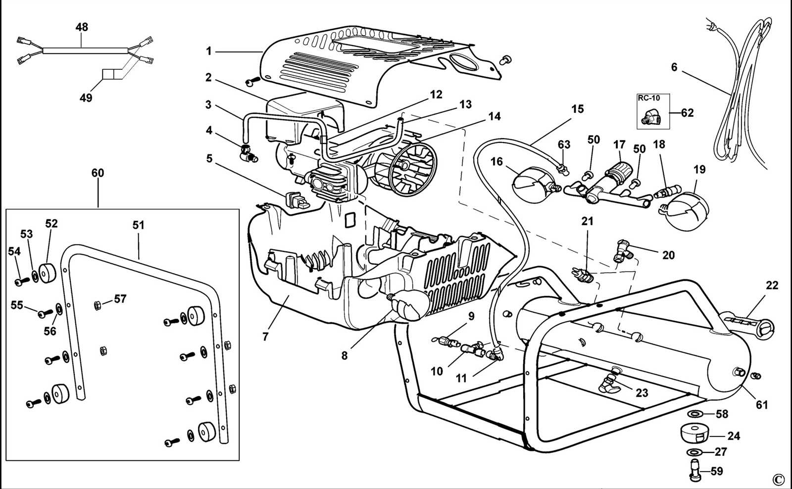 husky 20 gallon air compressor parts diagram