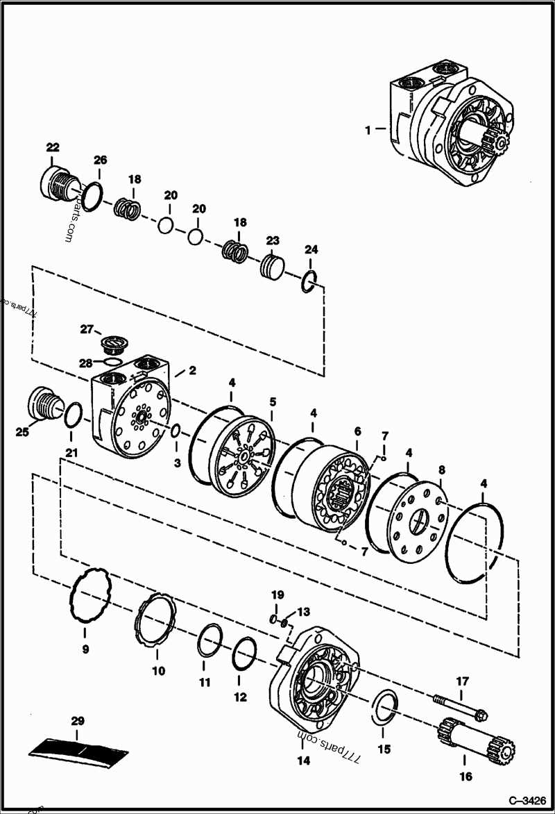 bobcat 30c auger parts diagram