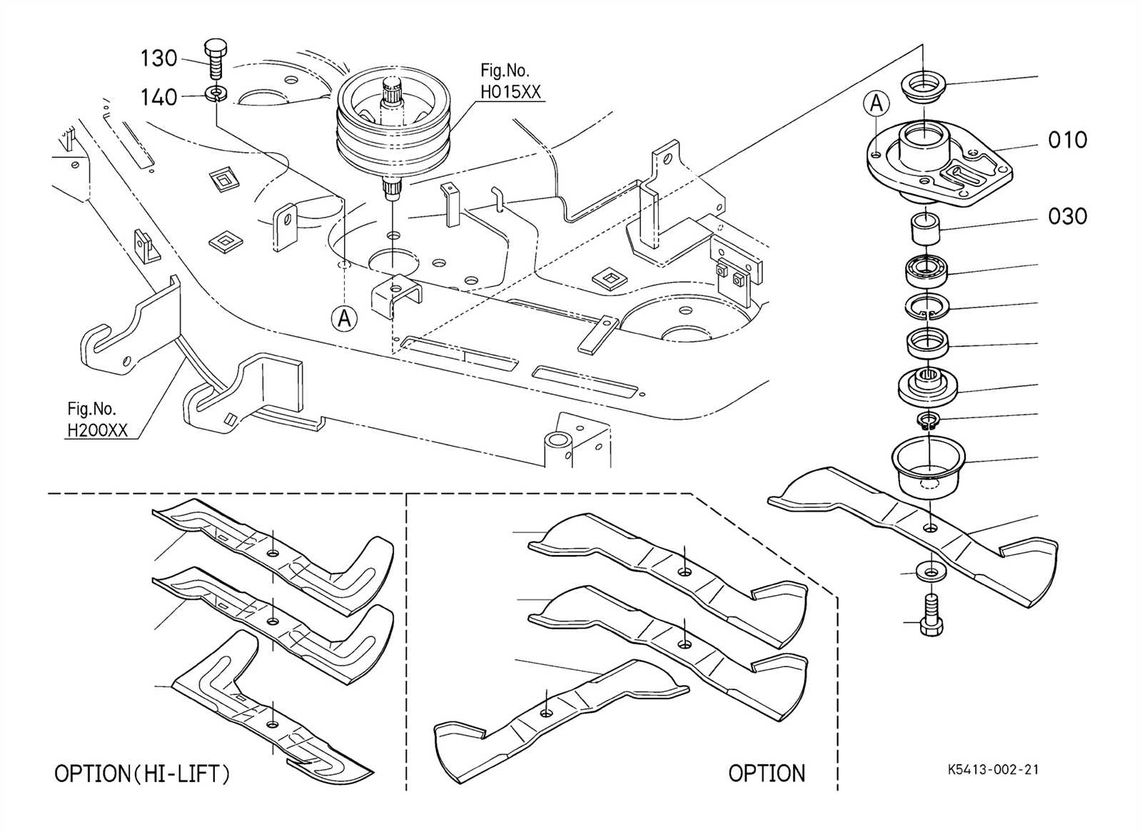 john deere x324 mower deck parts diagram