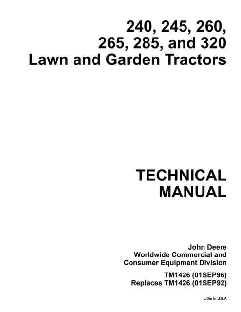 john deere 240 parts diagram