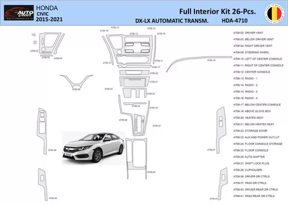 2015 honda civic parts diagram