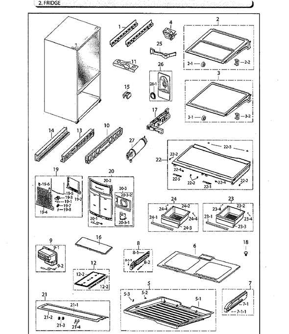 samsung fridge parts diagram