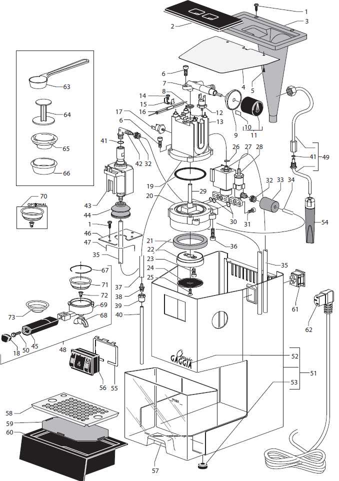 gaggia anima parts diagram