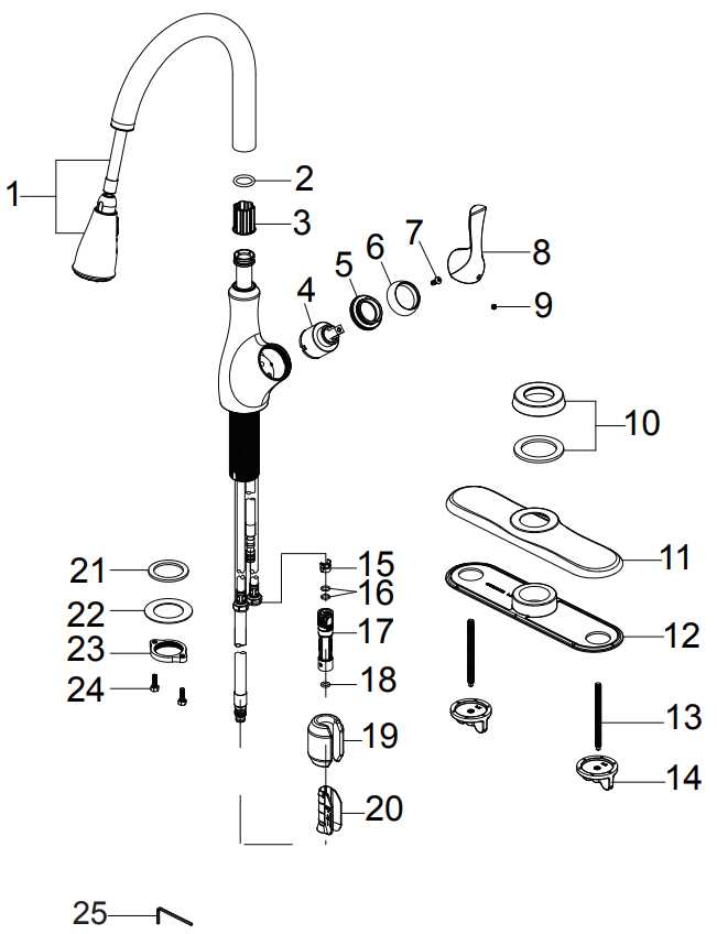 moen pull out kitchen faucet parts diagram