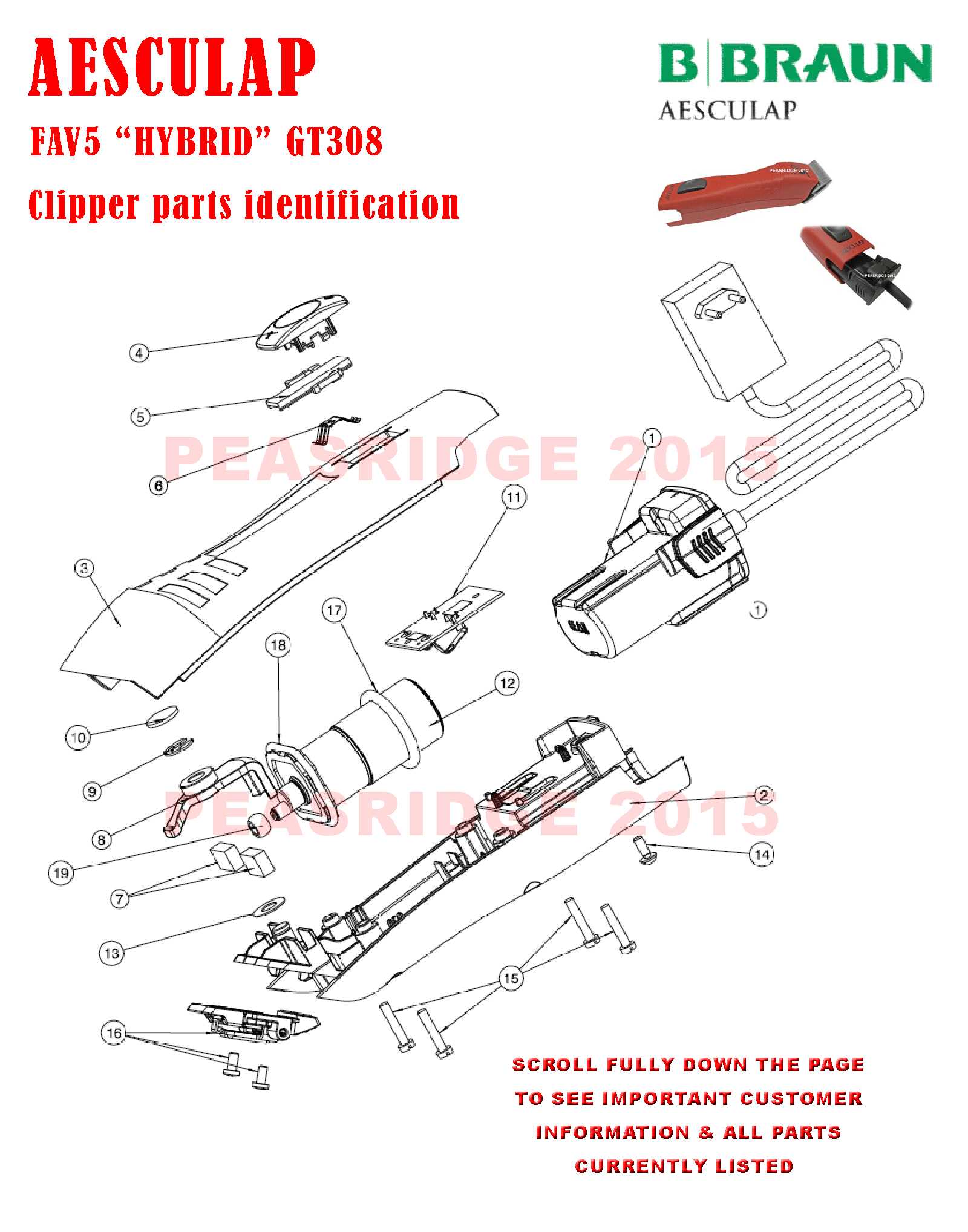 andis clipper parts diagram